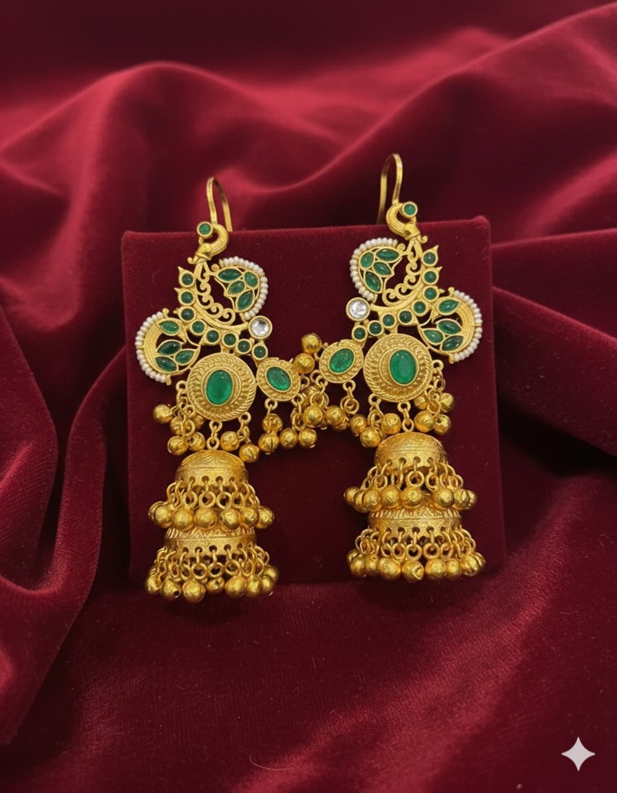 Kashmiri Earcuffs with Jhumki and Ghungroo's
