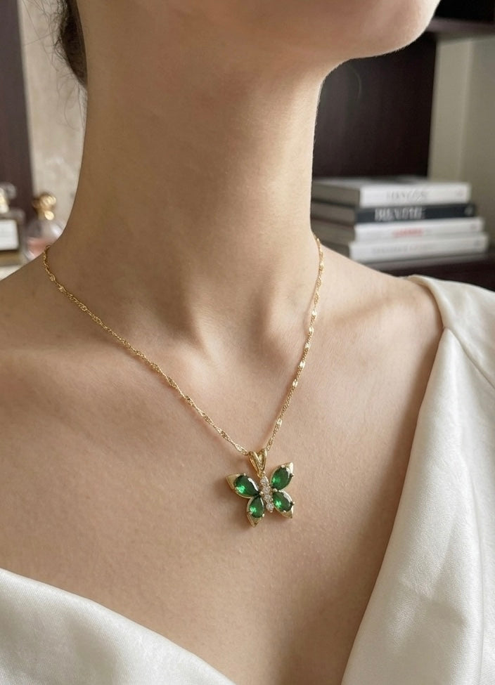Green butterfly neckpiece 🦋