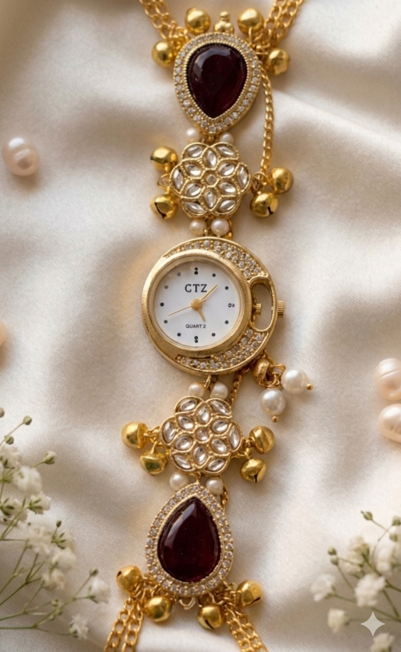 KIARA✨- KUNDAN STATEMENT WATCH