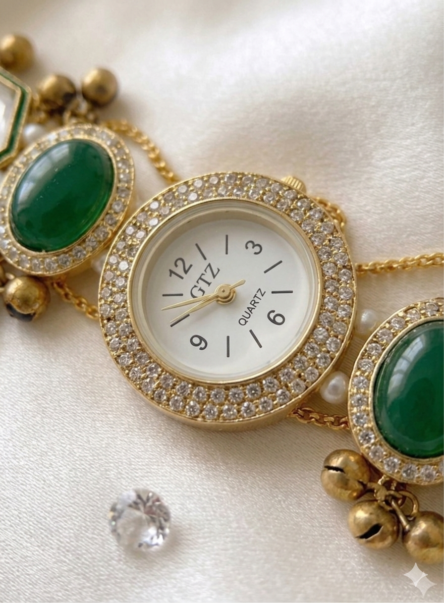 SAANVI 🕊️- STATEMENT KUNDAN WATCH
