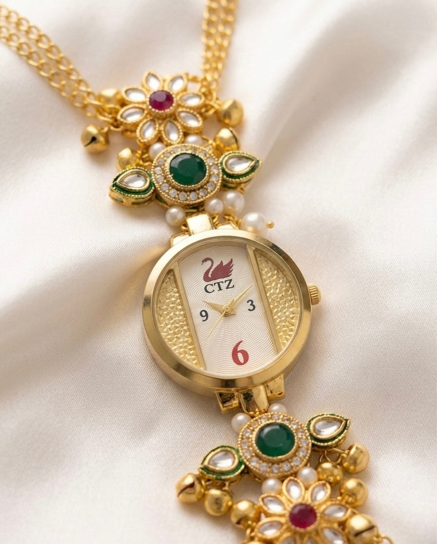 TIARA🦚- KUNDAN STATEMENT WATCH