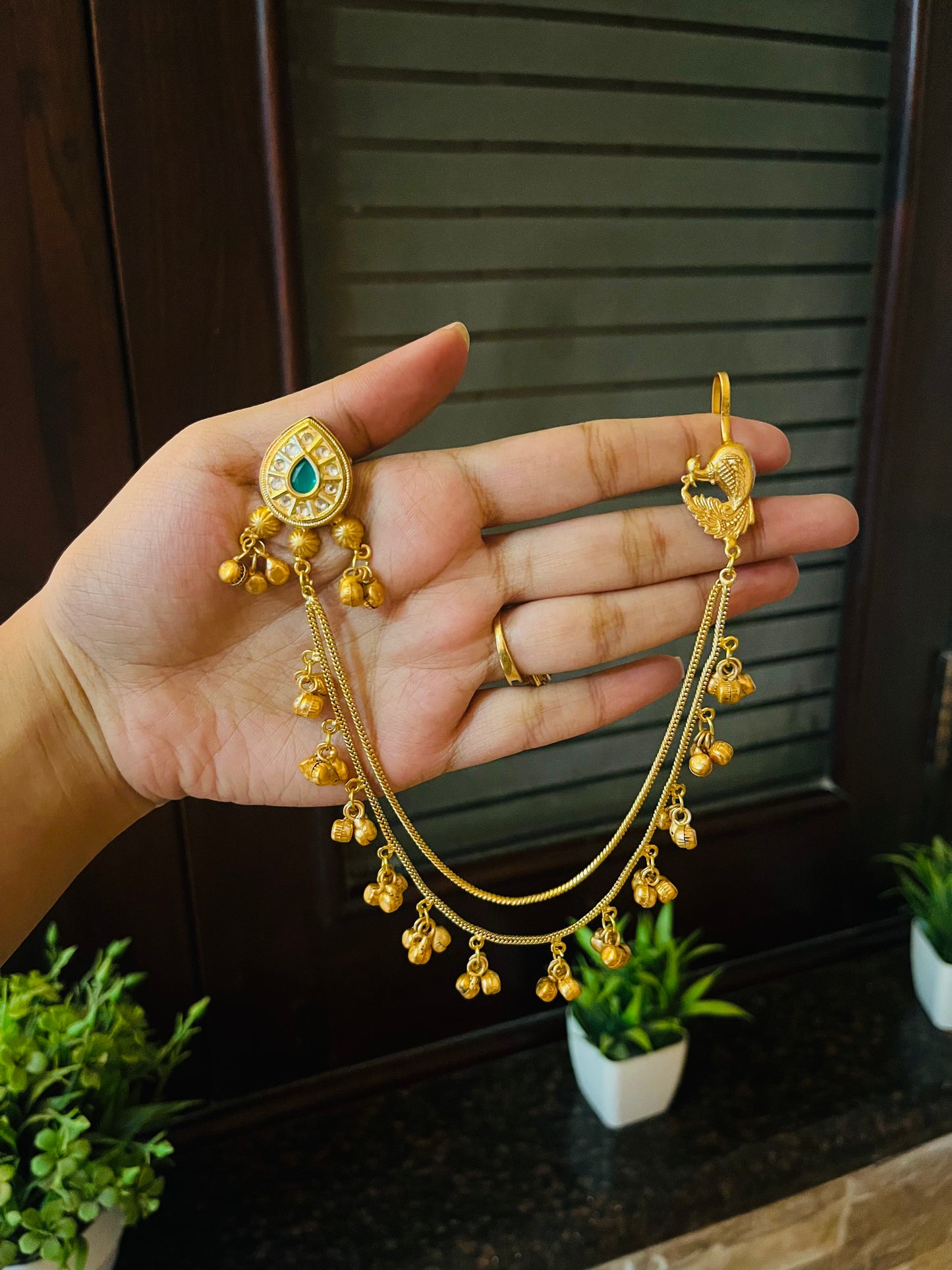 Single Stud Kaanchain Kashmiri Earring