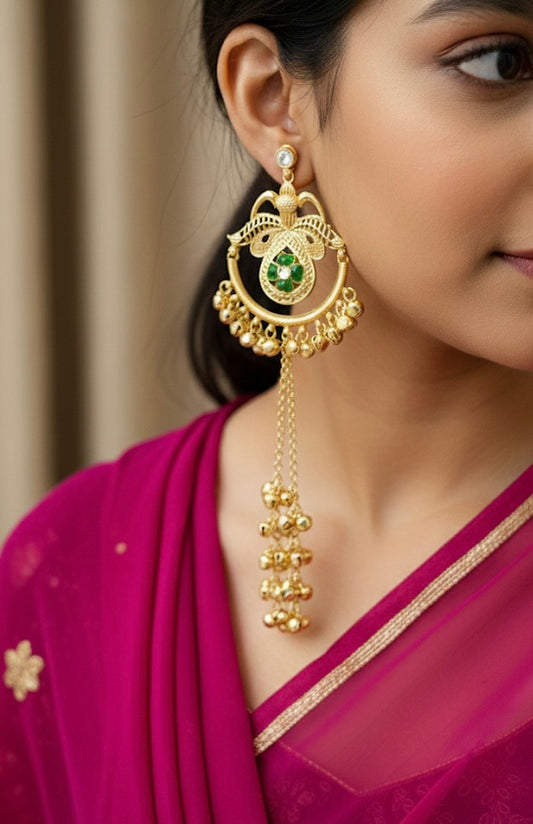 Zoon(Moon) Ghungroo Kashmiri Earring