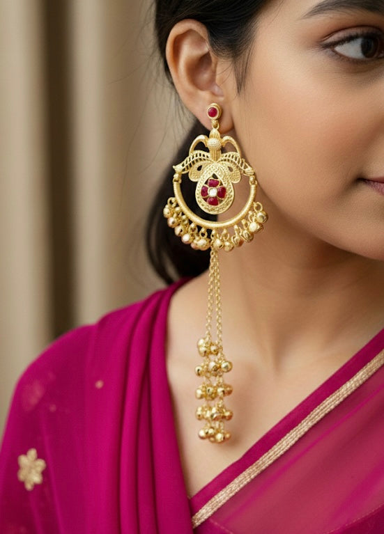 Moon Ghungroo Kashmiri Earring