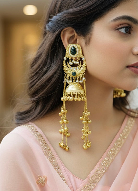 Chand Jhumka Brass Kashmiri Earring