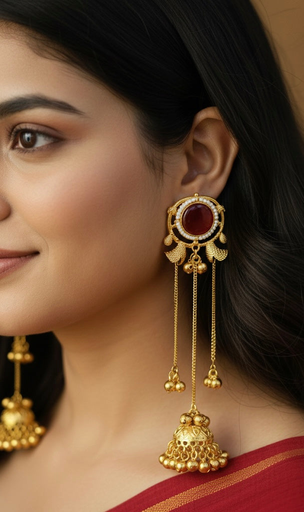 Ruhani Kashmiri Earrings with Jhumki