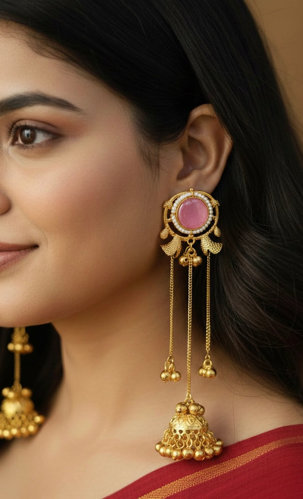 Ruhani Kashmiri Earrings with Jhumki