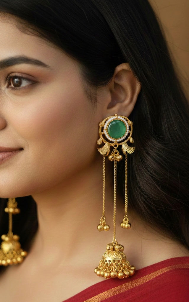 Ruhani Kashmiri Earrings with Jhumki