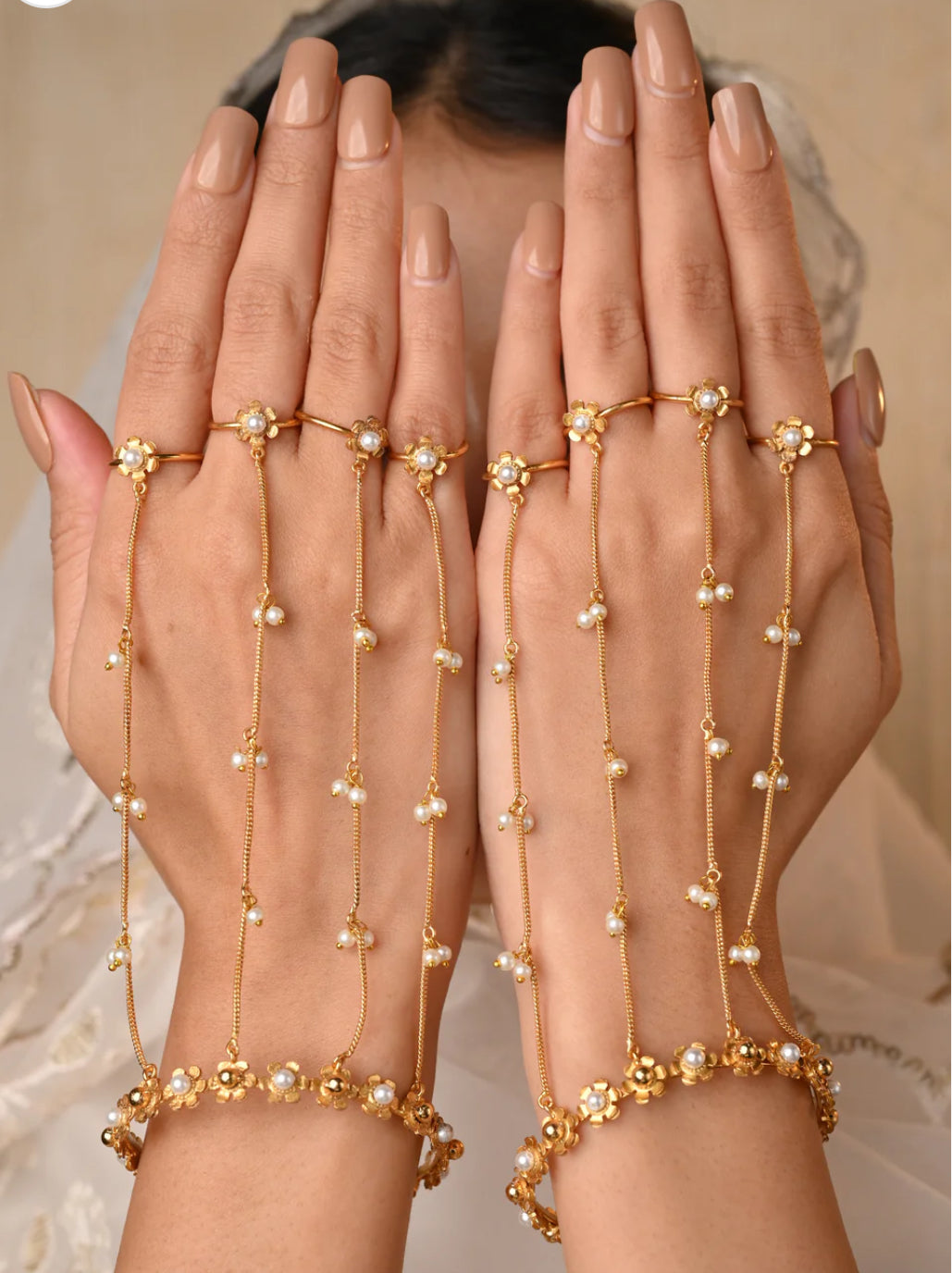 Pearl Kashmiri Hathphool- Single Hand