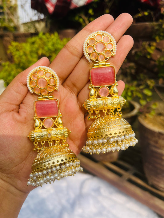 Classic Brass kashmiri Jhumka