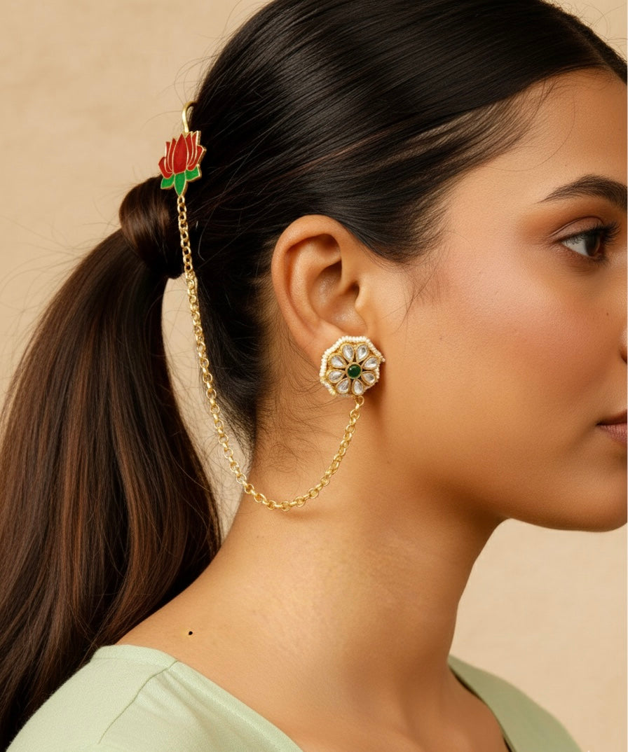 Lotus Kaanchain Kashmiri Earring