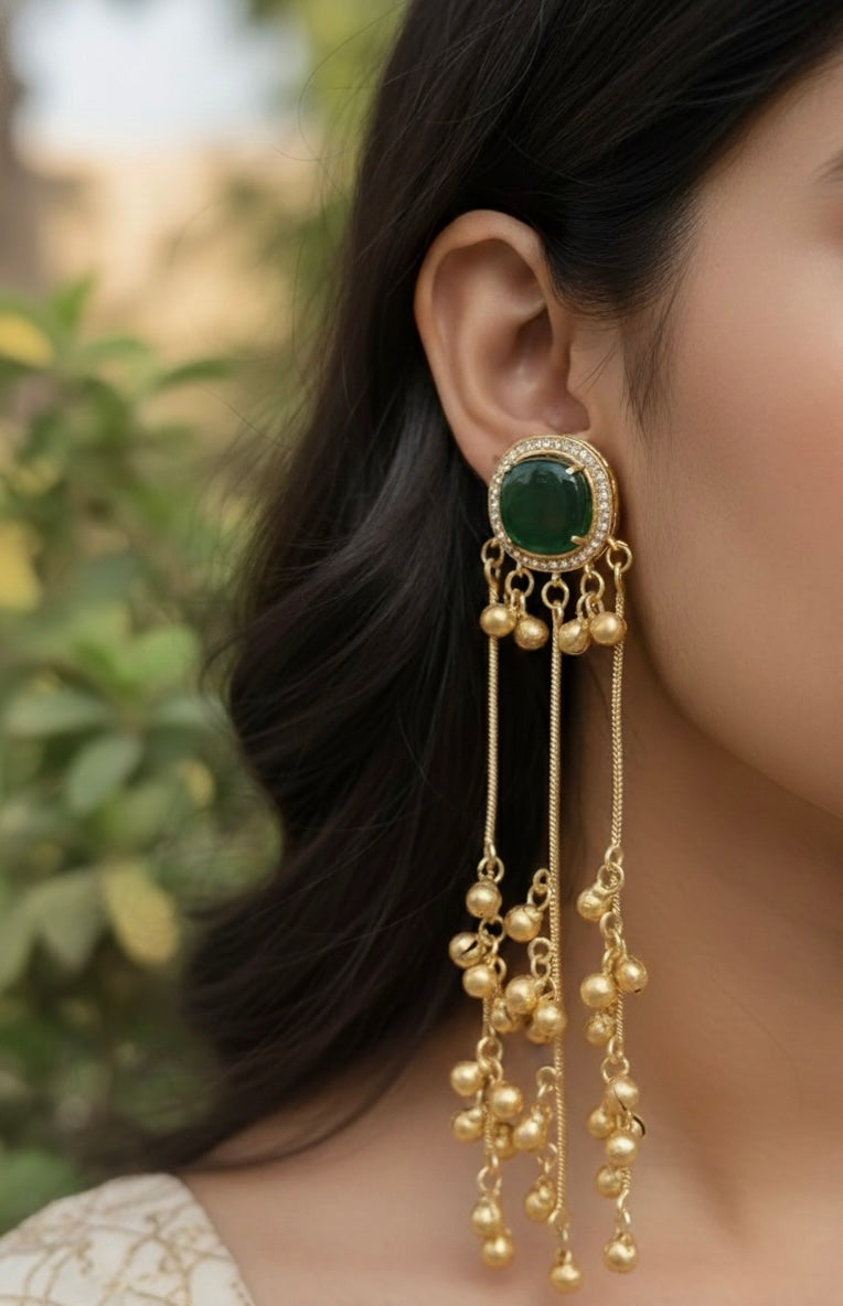 Aira Stud Ghungroo Kashmiri Earring