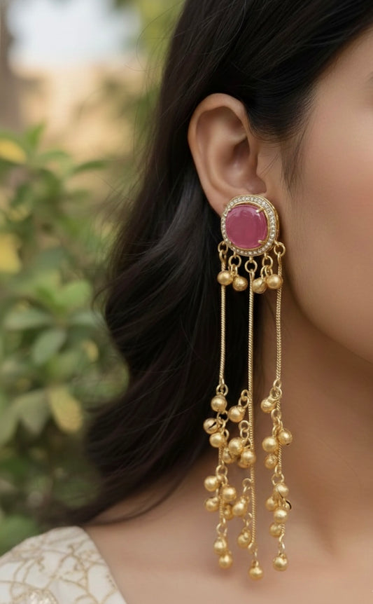 Aira Stud Ghungroo Kashmiri Earring