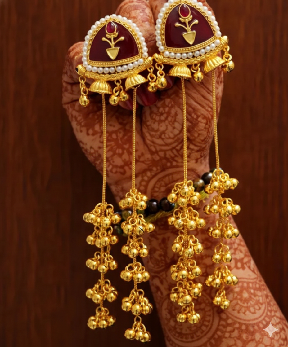 Zeenat Long Chain Kashmiri Earring