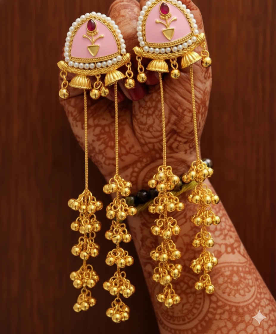 Zeenat Long Chain Kashmiri Earring