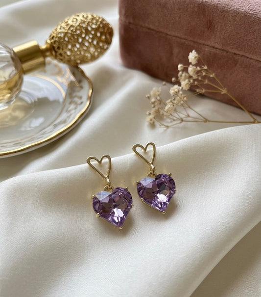 Purple Heart Shape💜 Earrings