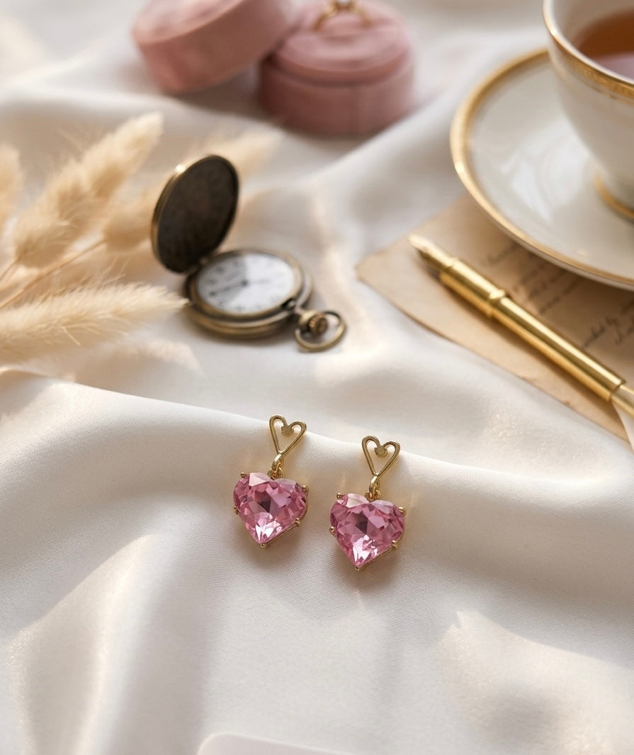 Pink Heart Shape🩷 Earrings