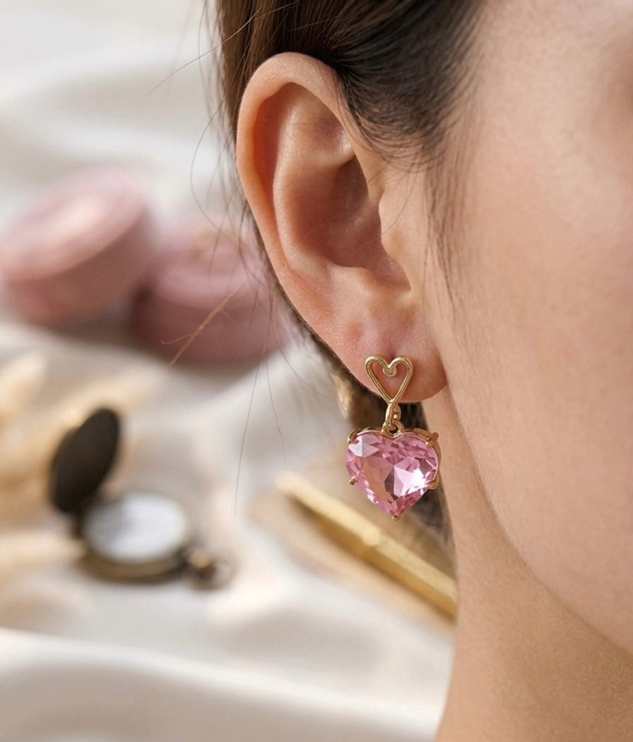 Pink Heart Shape🩷 Earrings