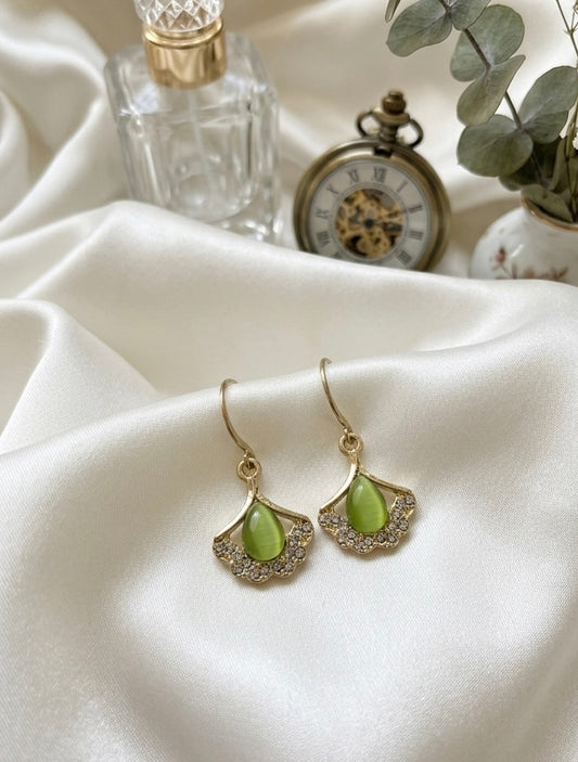 Green Floral☘️ Anti Tarnish Earrings