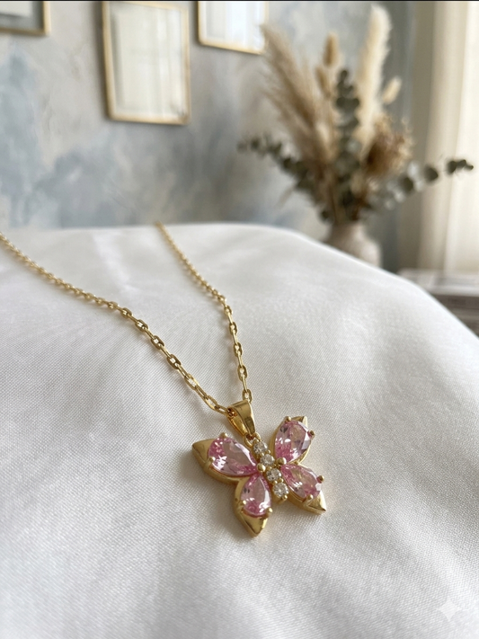 Pink Butterfly Neckpiece 🦋