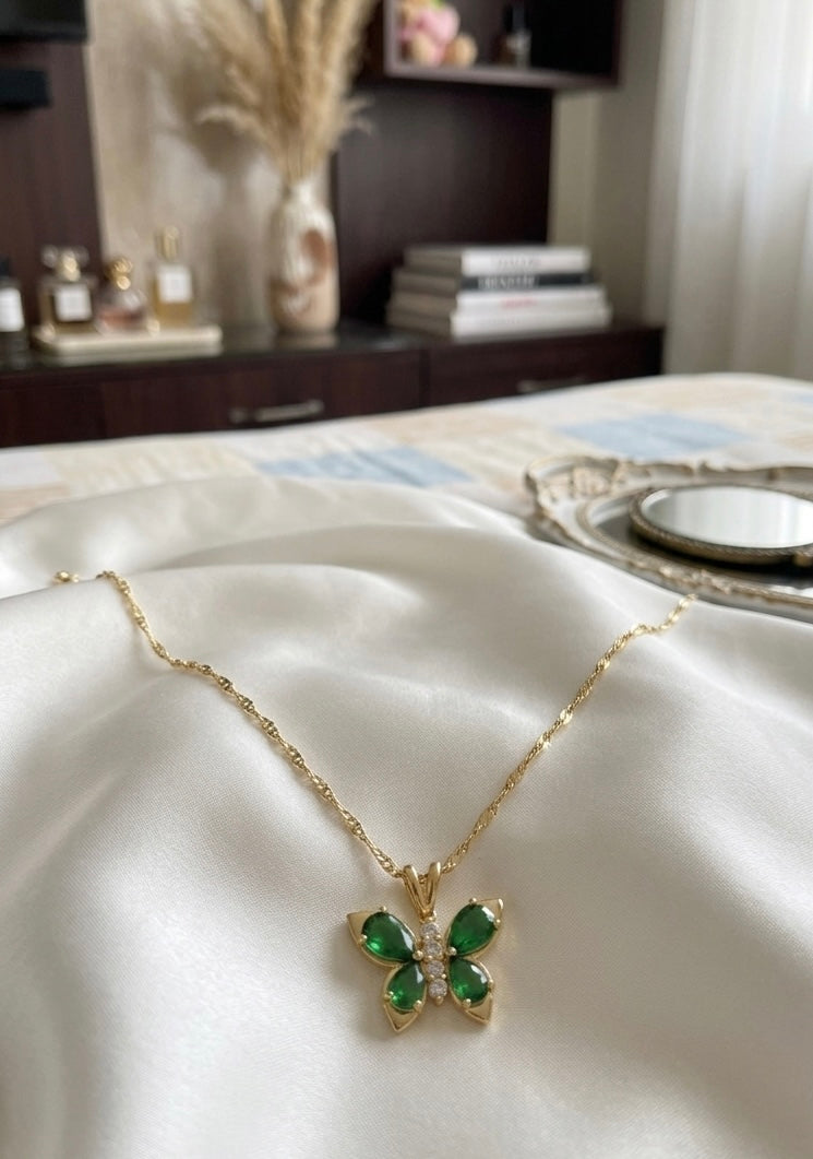 Green butterfly neckpiece 🦋