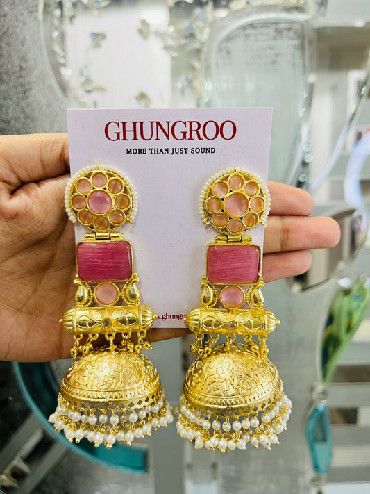 Classic Brass kashmiri Jhumka