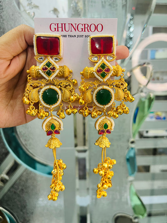 Adaa Brass Kashmiri Earring