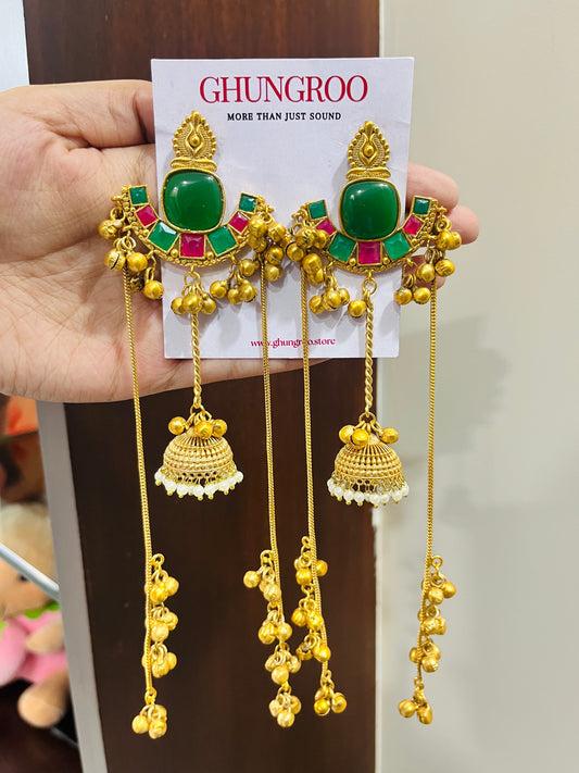 Saanjh Brass Kashmiri Earrings