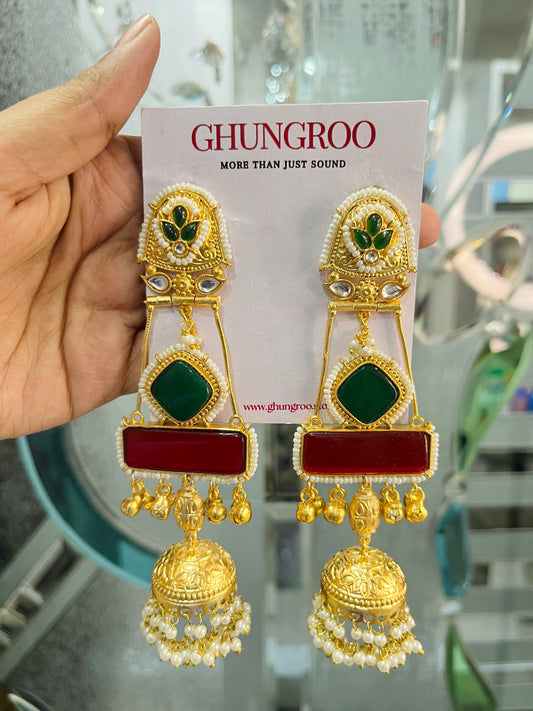 Dejhoor-e-Noor Brass- Plated Kashmiri Earring