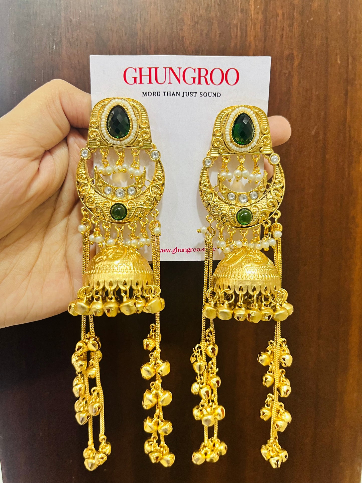 Chand Jhumka Brass Kashmiri Earring