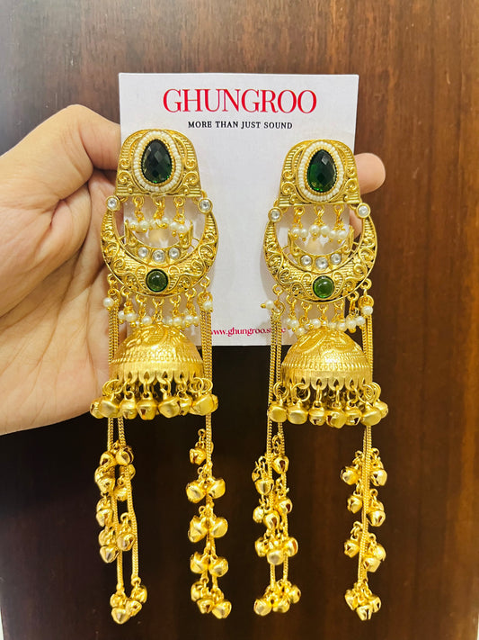 Chand Jhumka Brass Kashmiri Earring