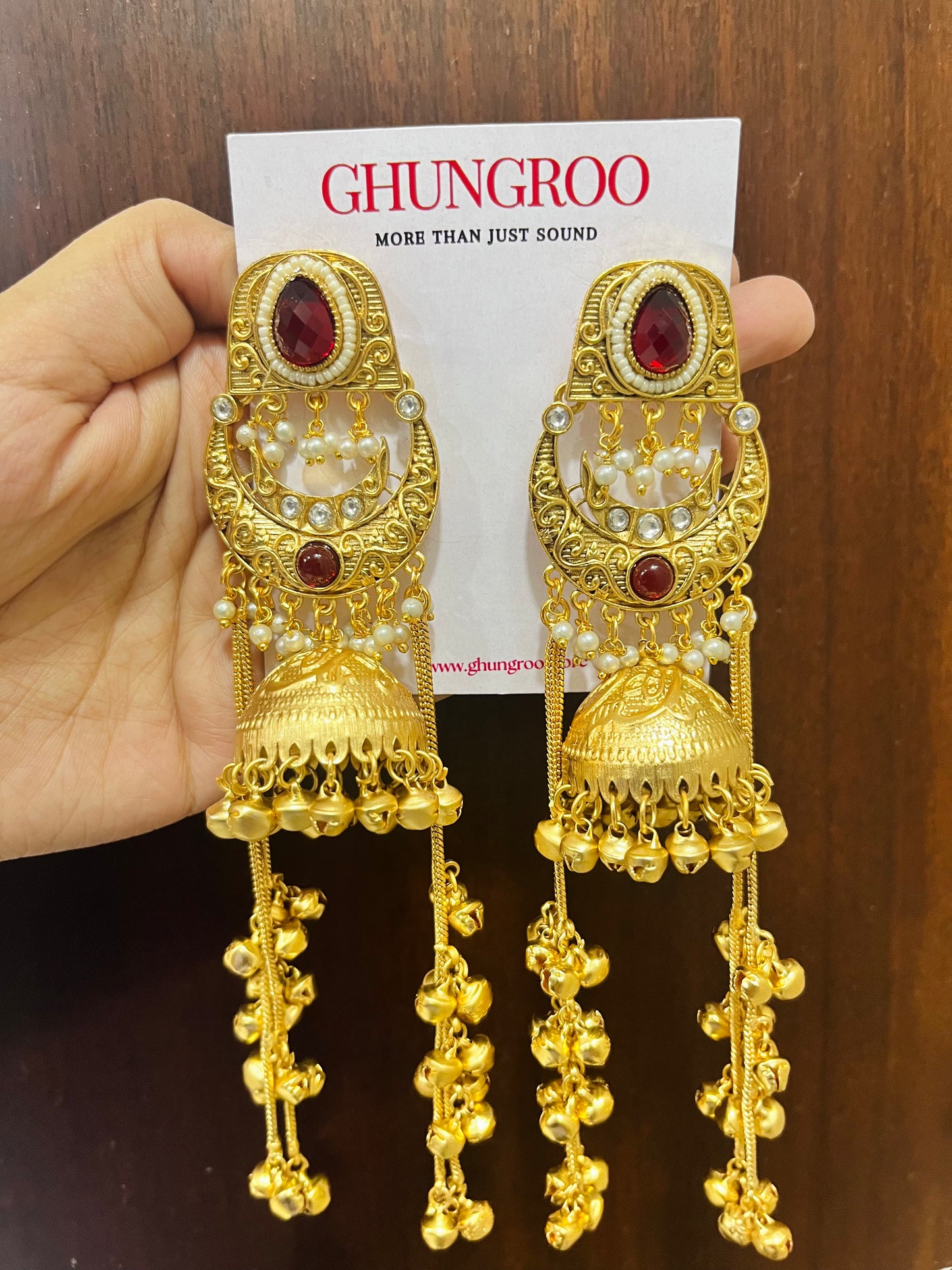 Chand Jhumka Brass Kashmiri Earring
