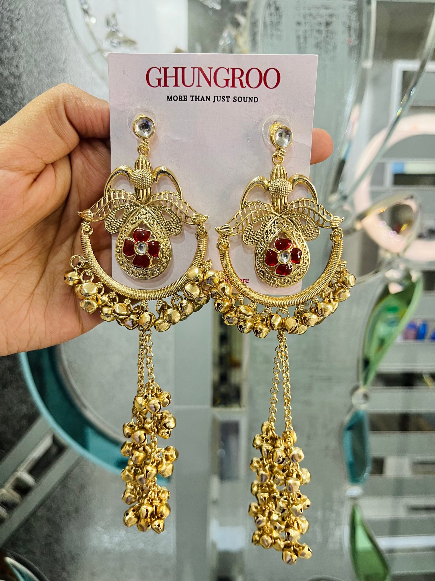 Moon Ghungroo Kashmiri Earring