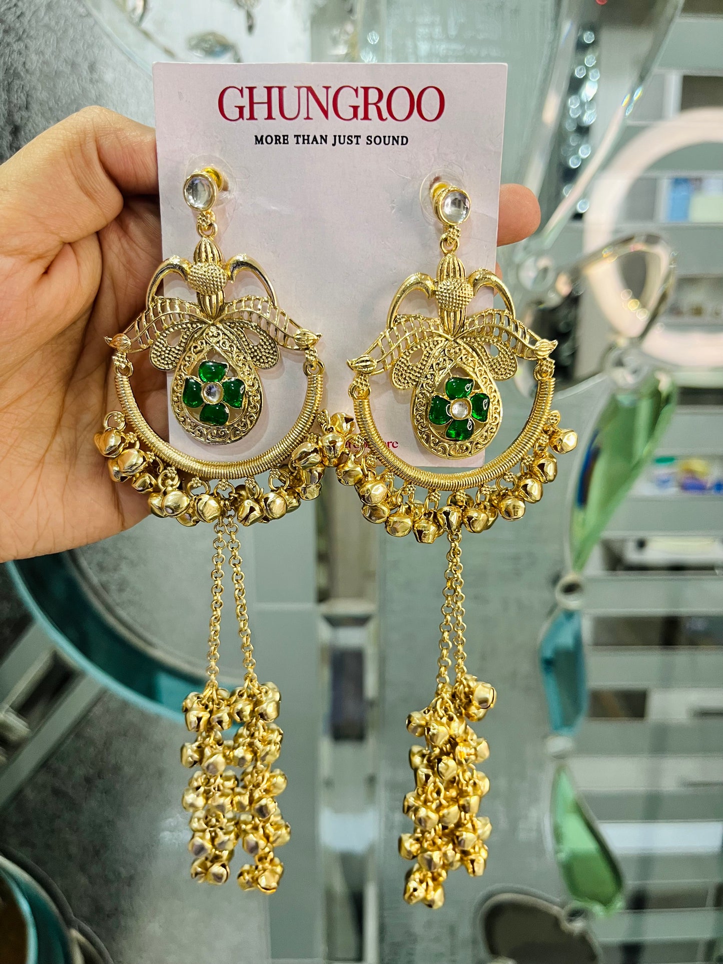 Moon Ghungroo Kashmiri Earring