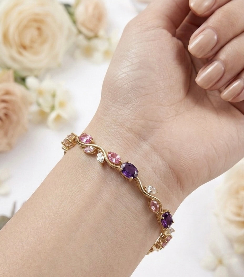 Purple Pink Tulip Bracelet🌷