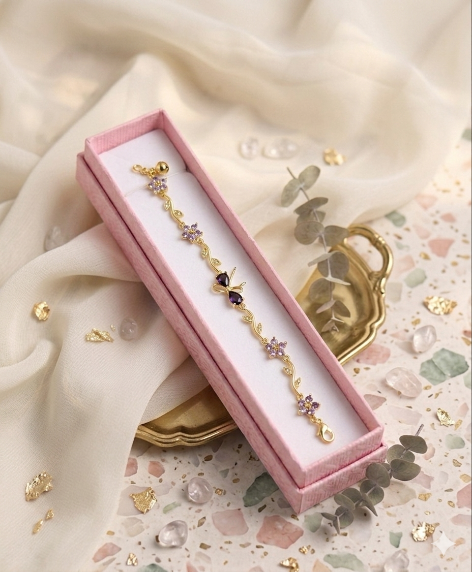Beautiful Purple Floral Bracelet💜