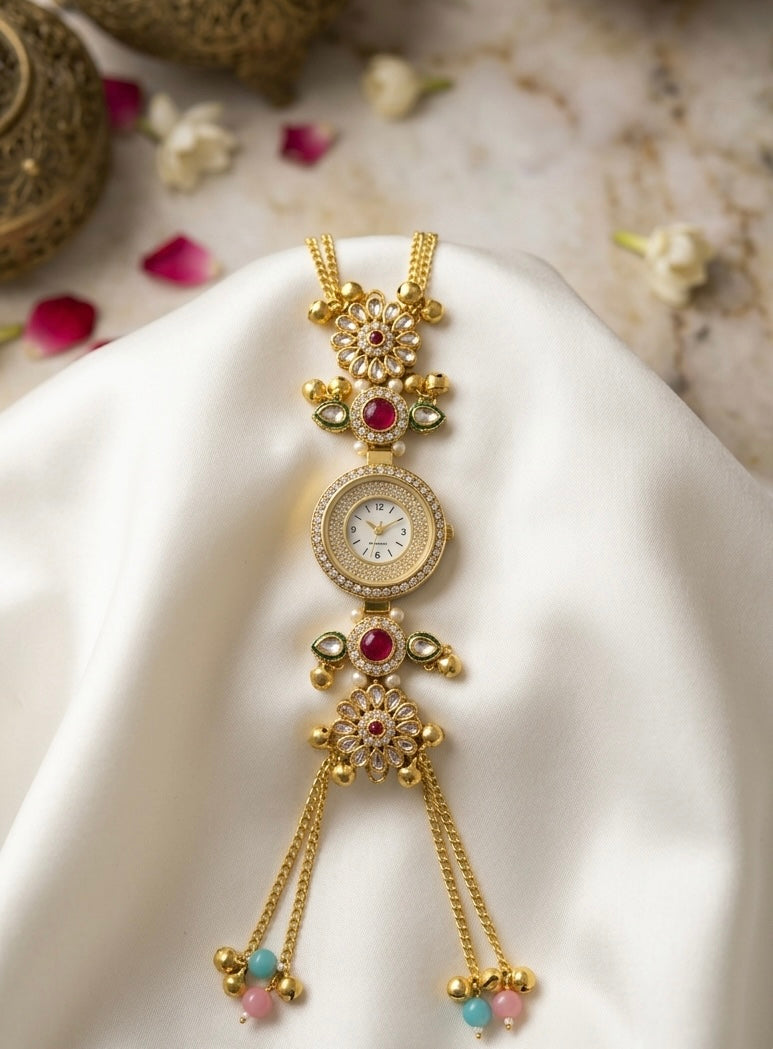 SAANVI 🕊️- STATEMENT KUNDAN WATCH