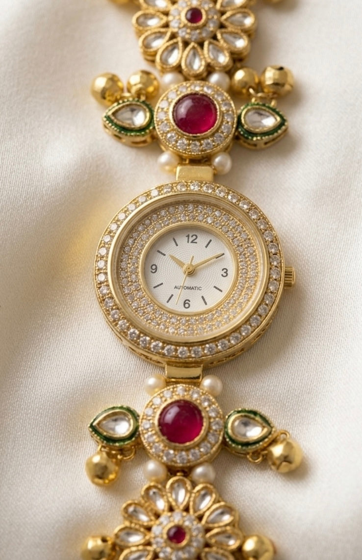 SAANVI 🕊️- STATEMENT KUNDAN WATCH